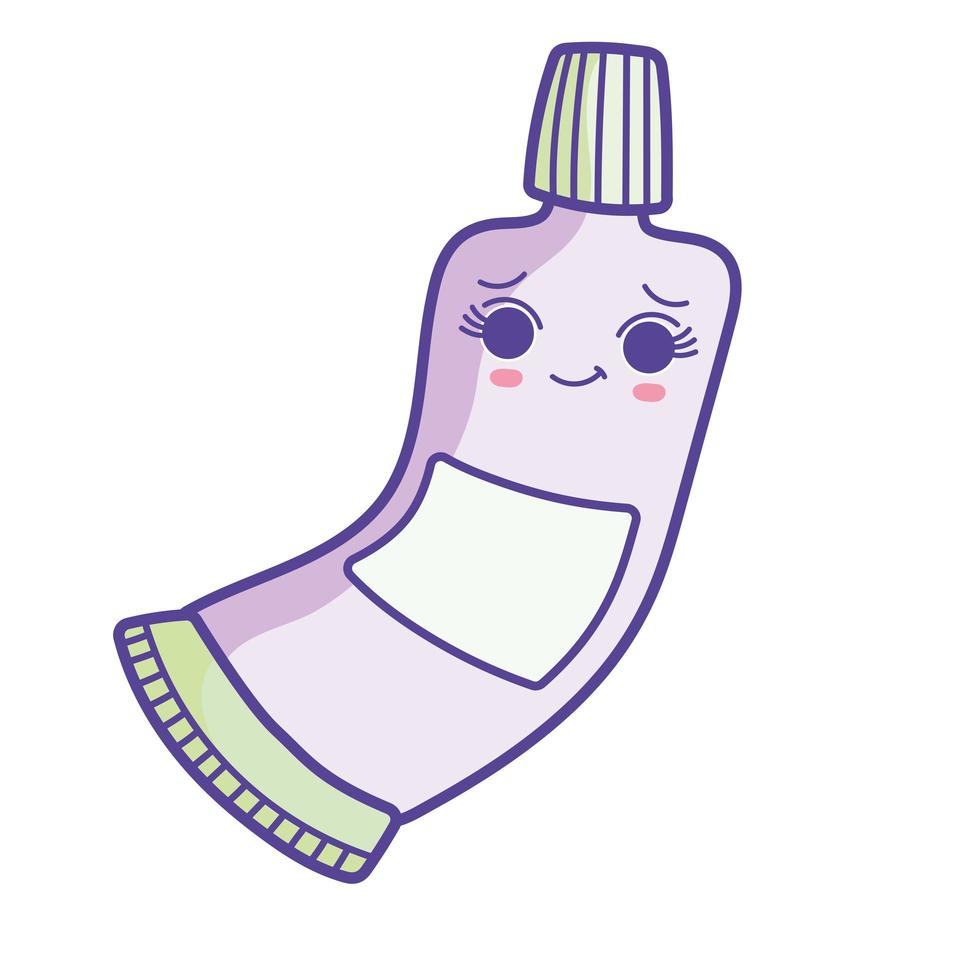 cute toothpaste kawaii vector