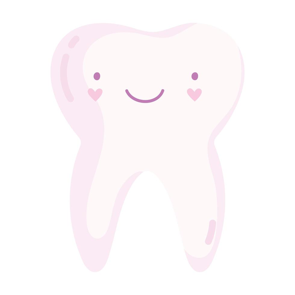 kawaii cute tooth vector