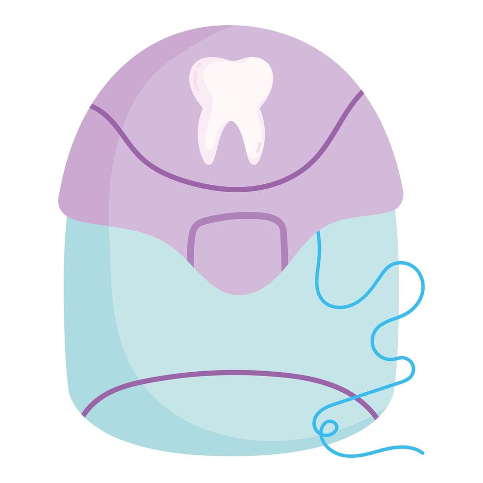 floss dental care vector