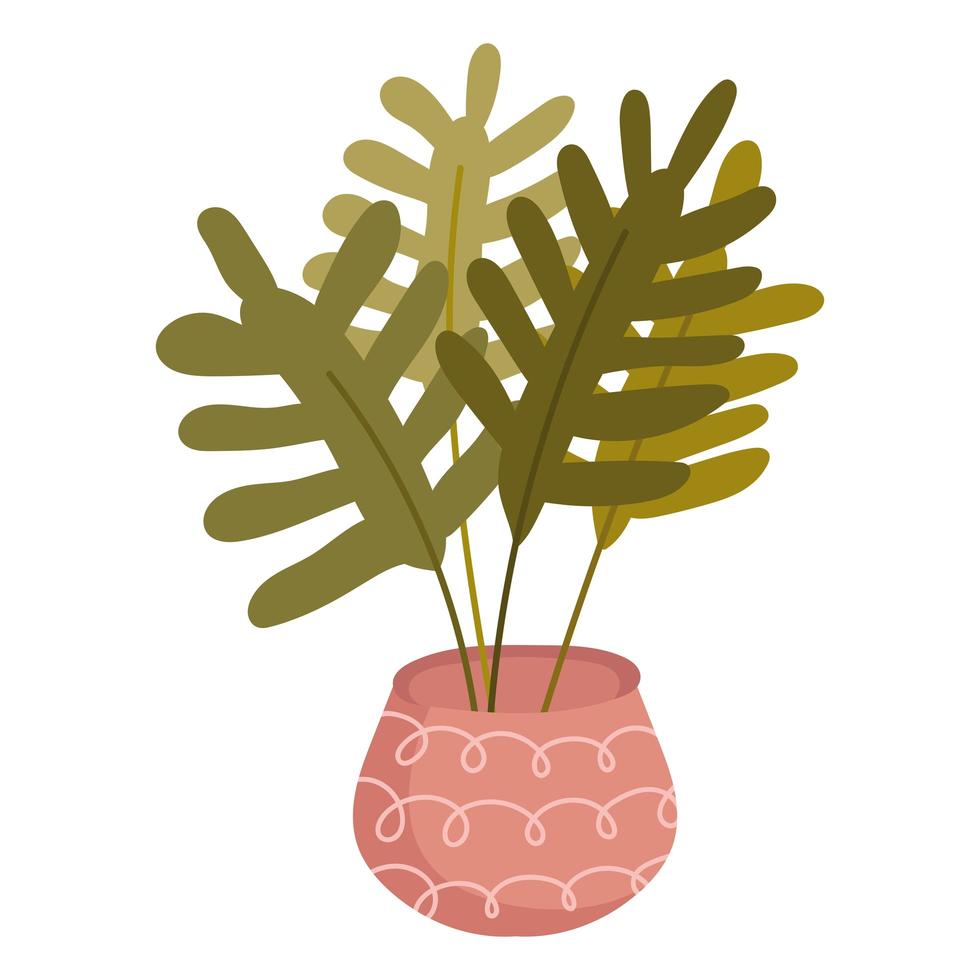 planta decorativa en maceta vector