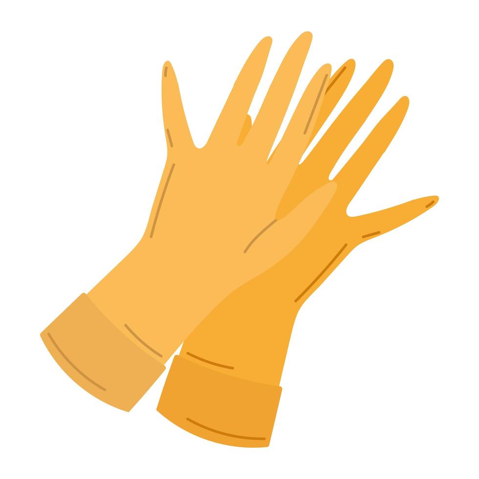 rubber gloves gardening vector