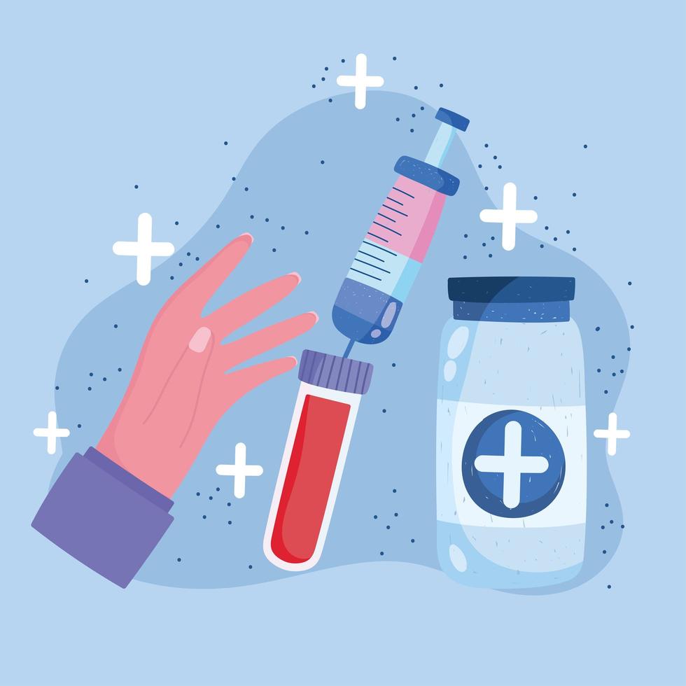 vaccination syringe medicine vector