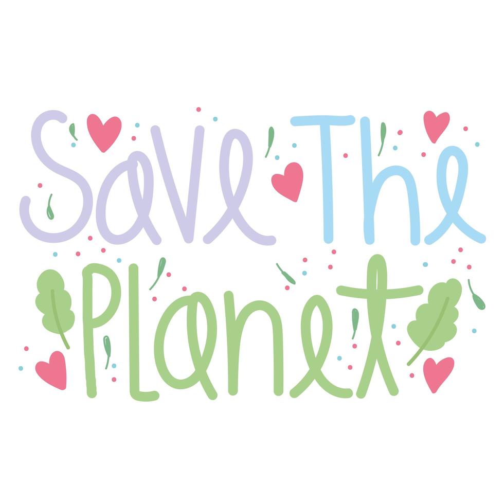 save the planet vector