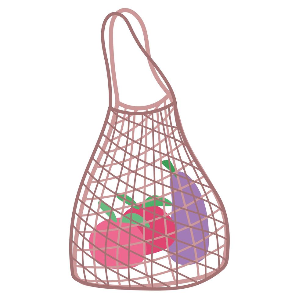 grocery ecology bag vector