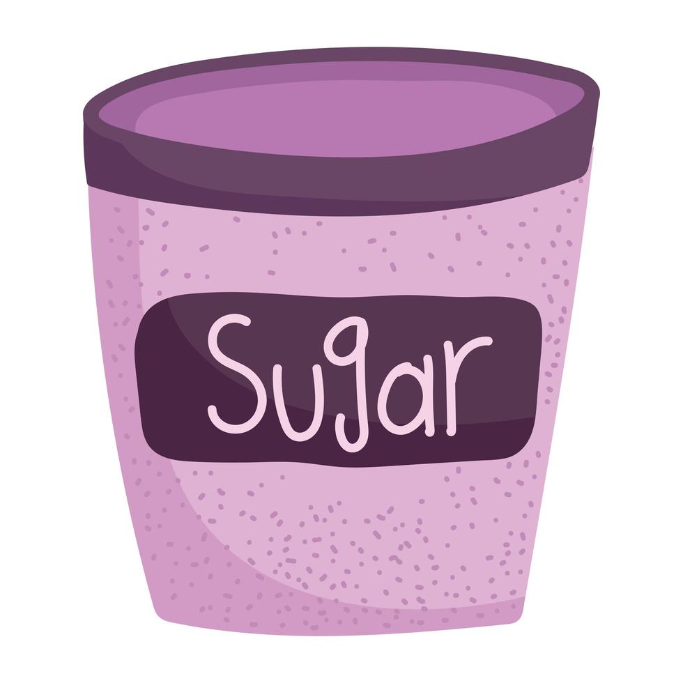 plastic sugar container vector