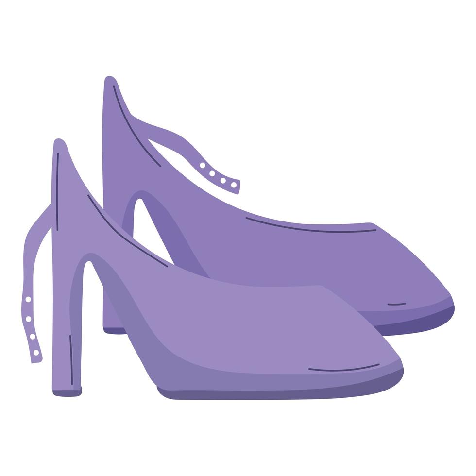 purple heels shoes vector