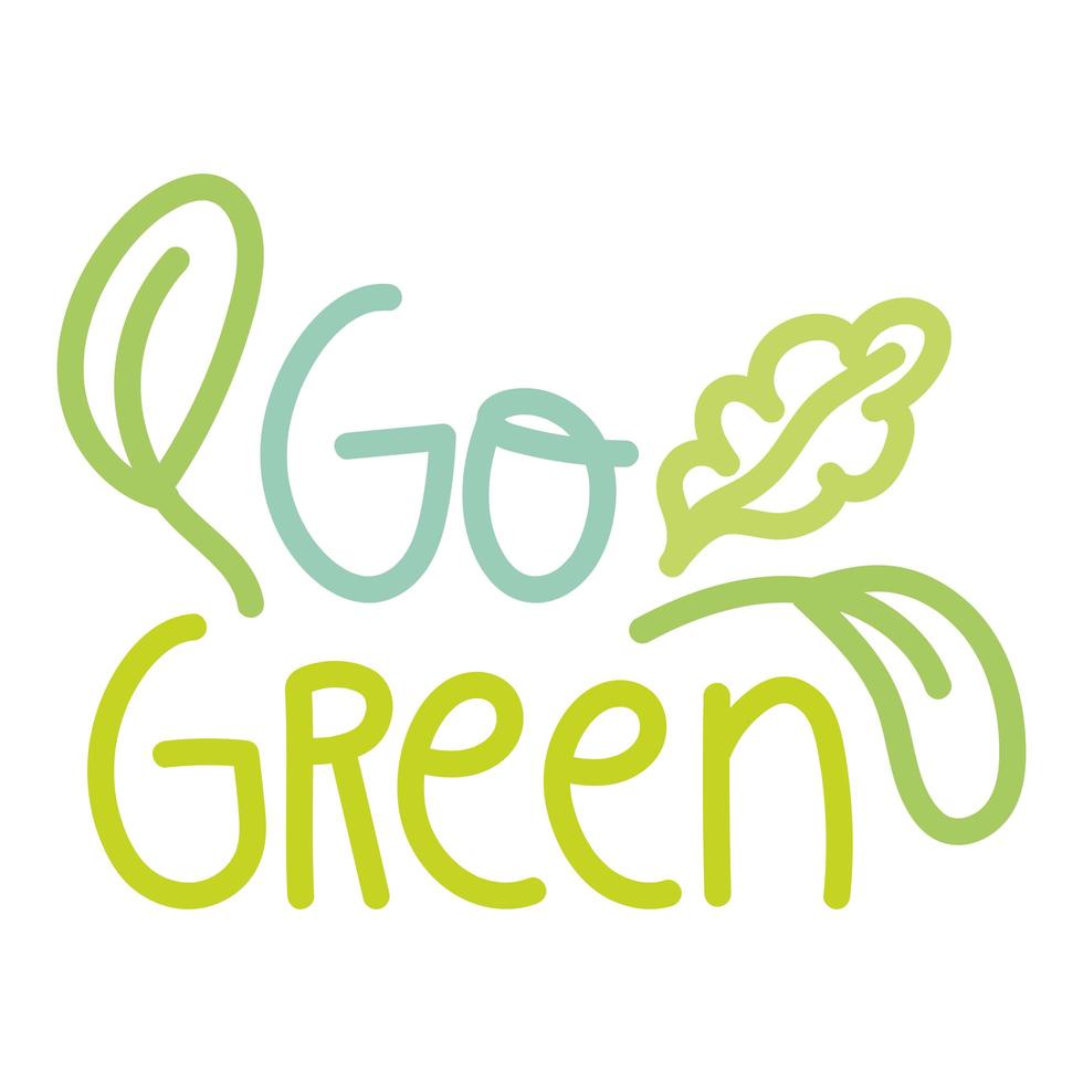 go green ecology vector