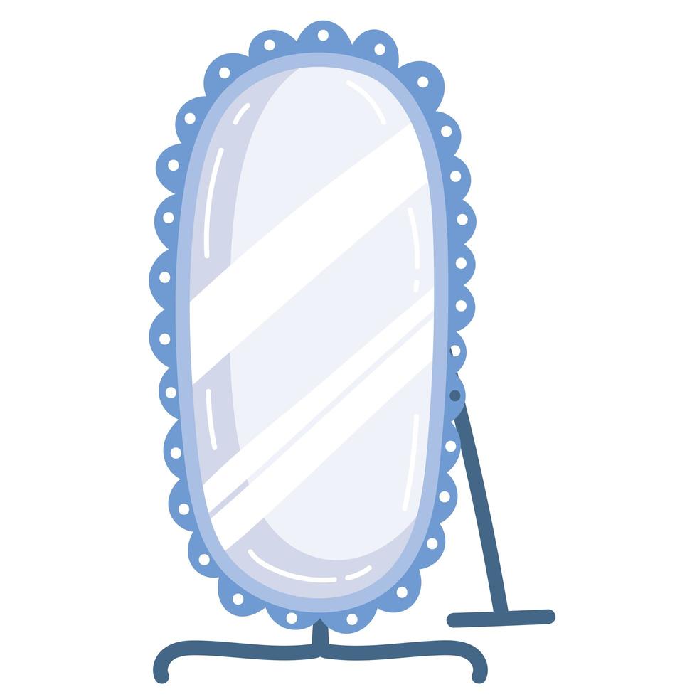 oval mirror decoration vector