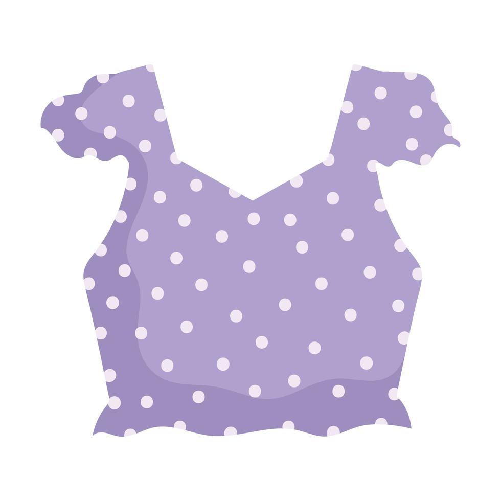 dotted blouse trendy vector