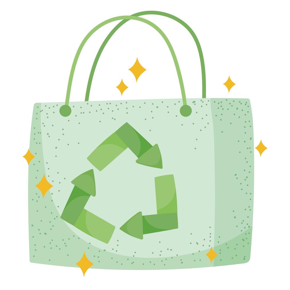 bolsa de reciclaje reutilizable vector