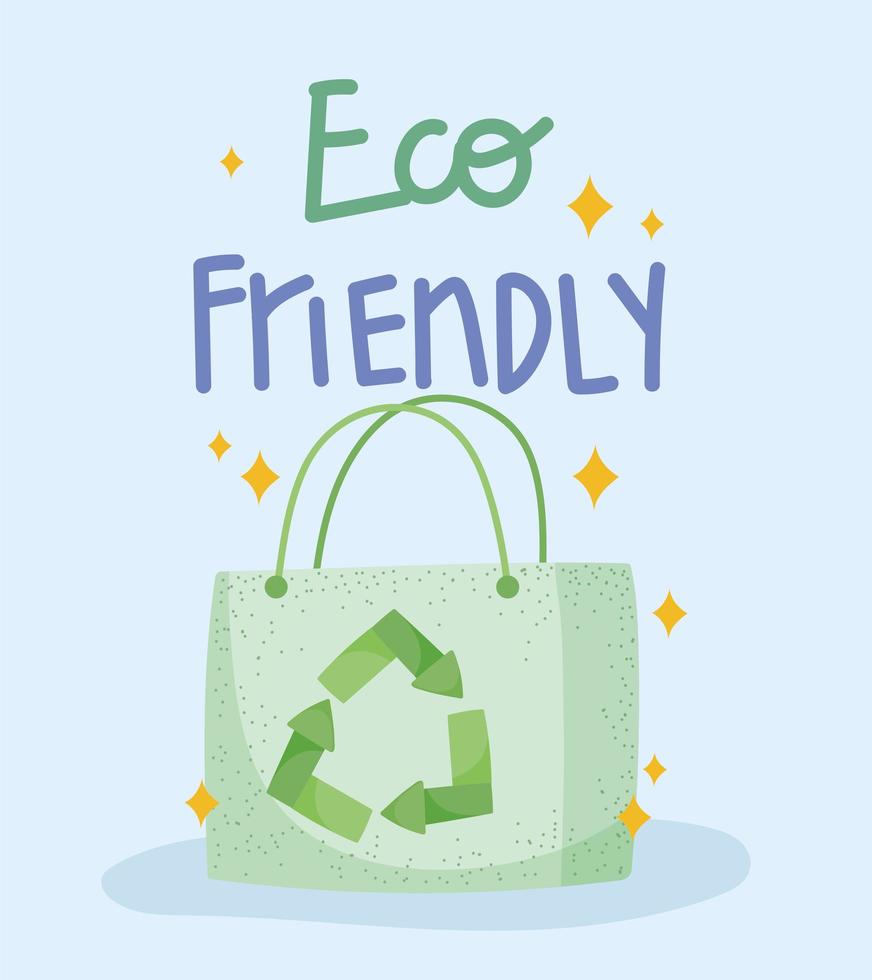 eco friendly bag shopping vector