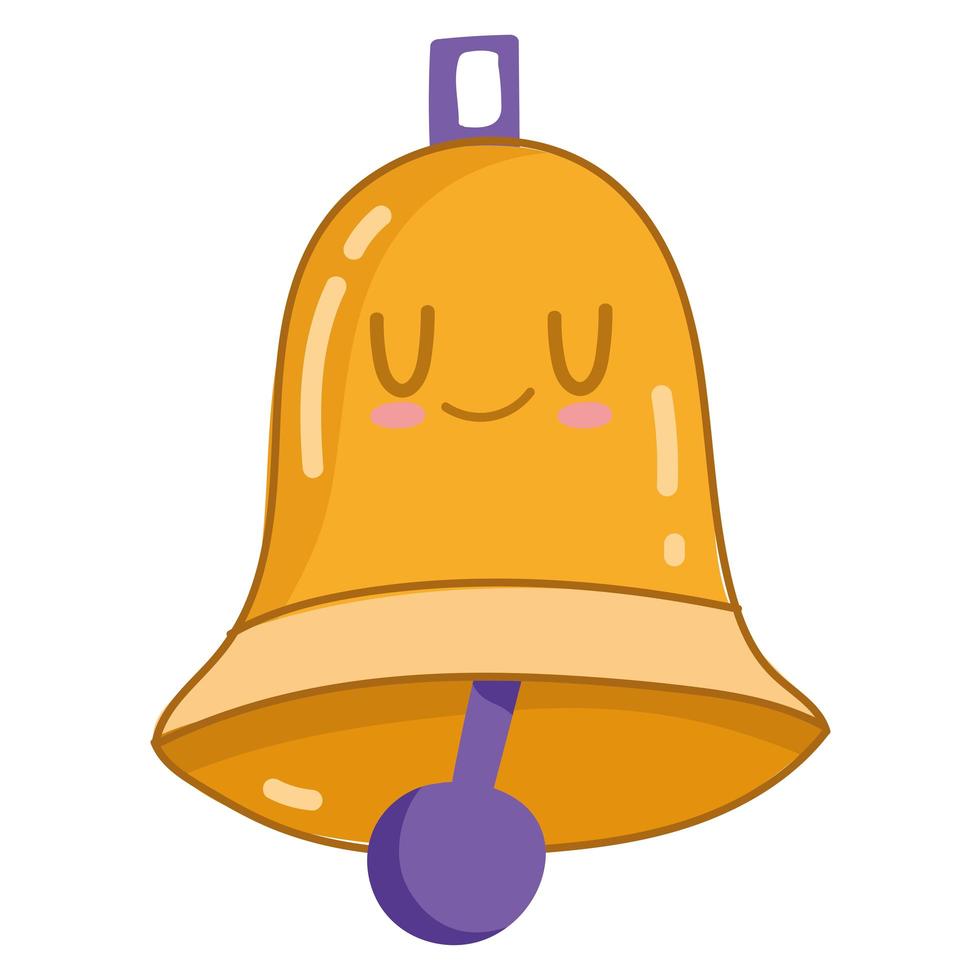 cute bell cartoon vector