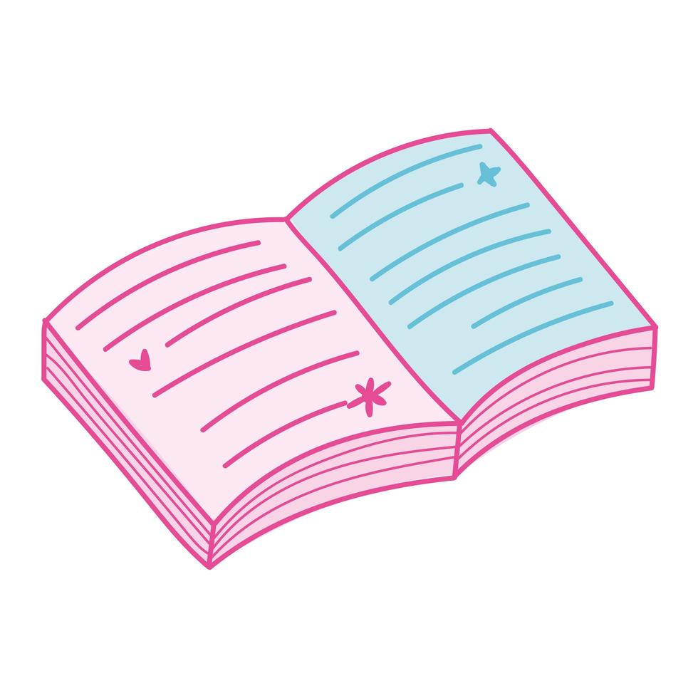 open book cartoon vector
