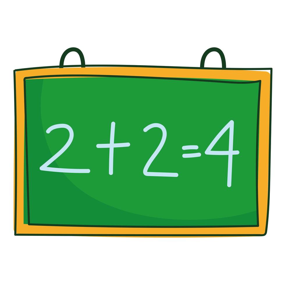 school chalkboard with numbers vector