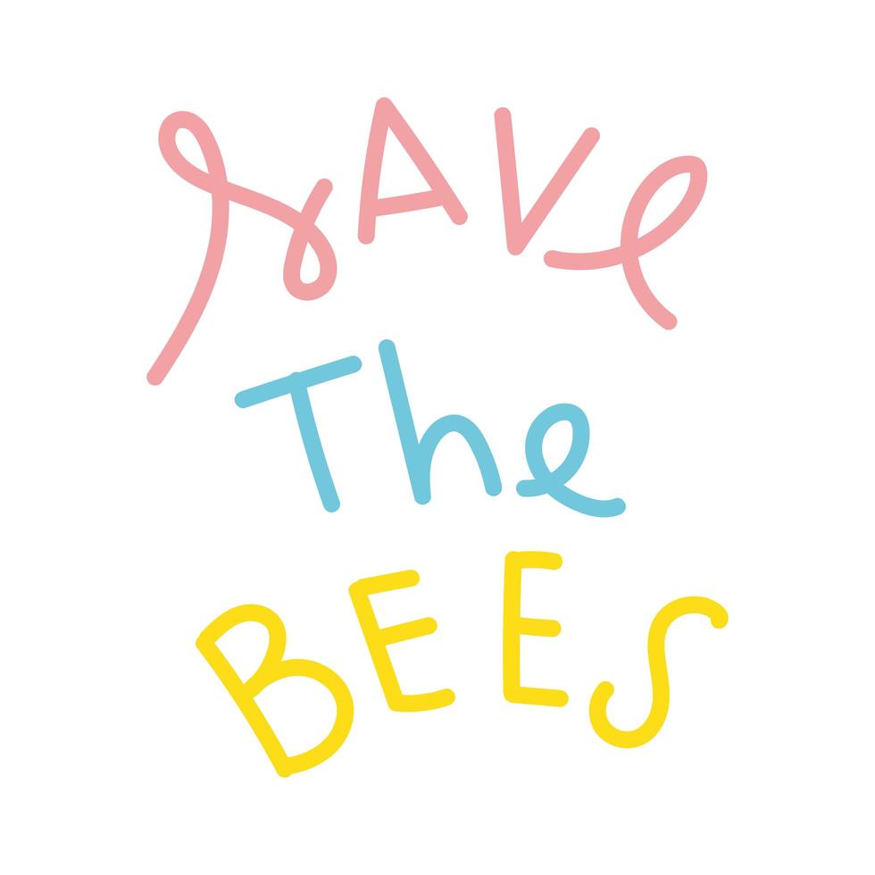salvar a las abejas vector