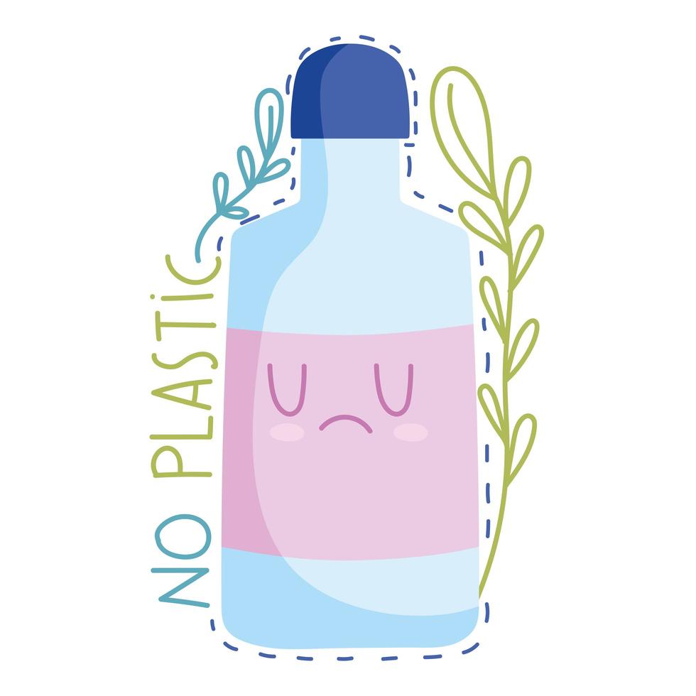 no plastic bottles vector