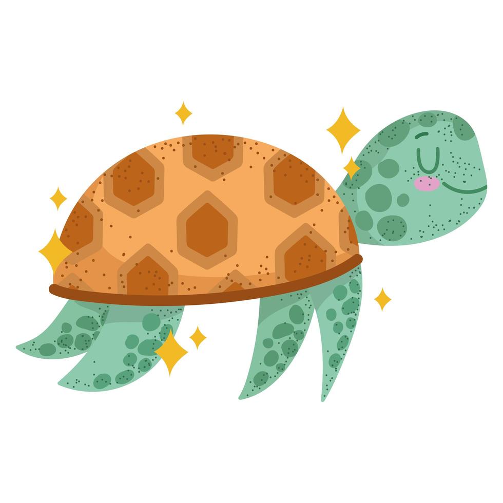 cute turtle cartoon vector