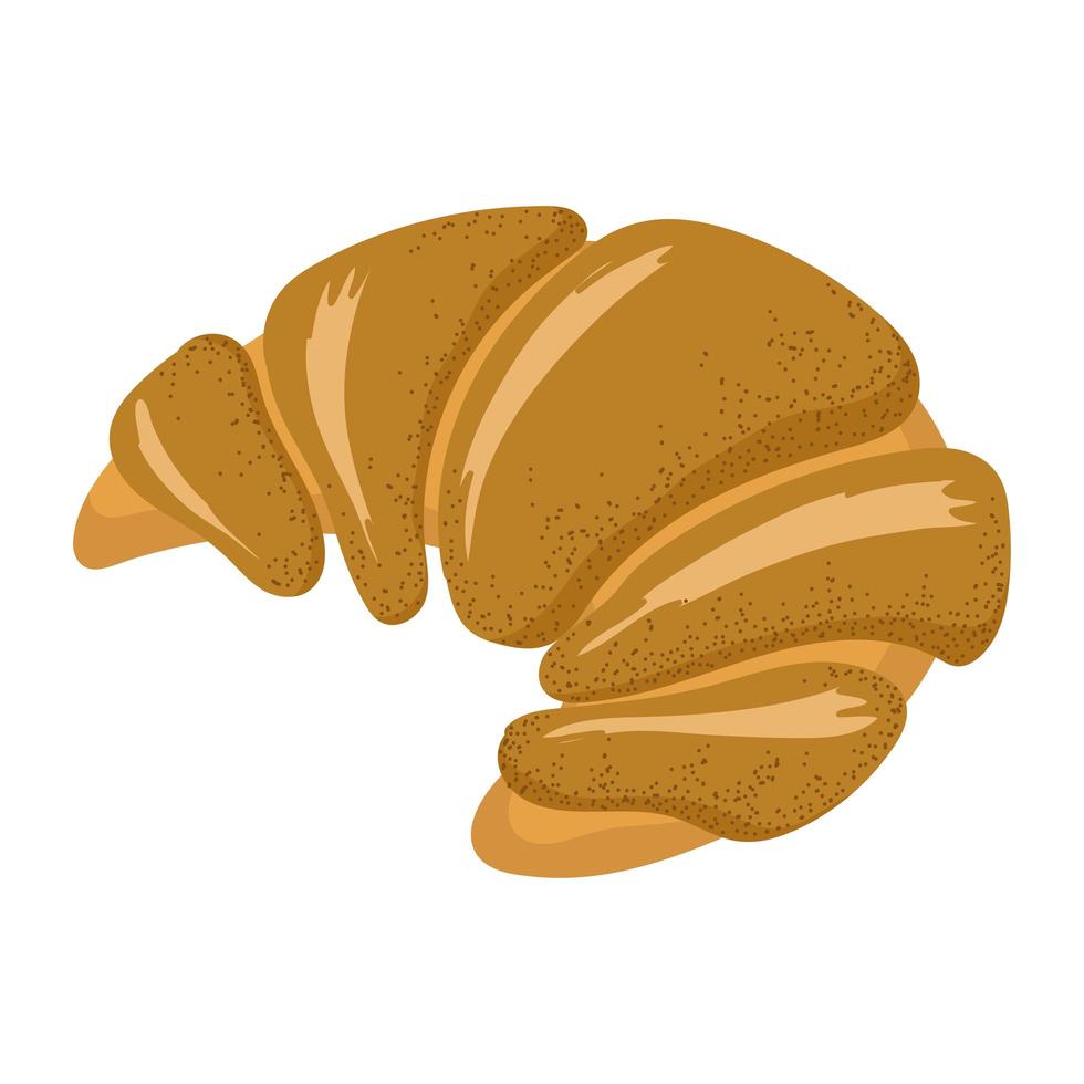 baked bread croissant vector