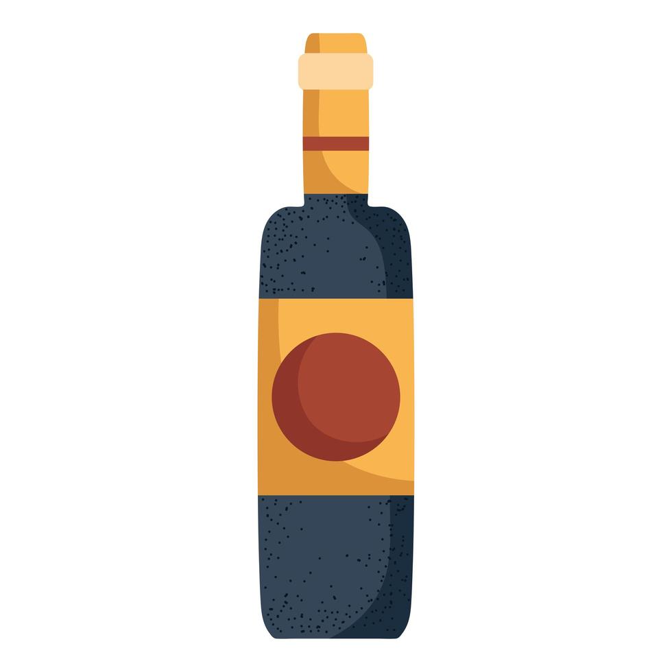 wine bottle drink vector