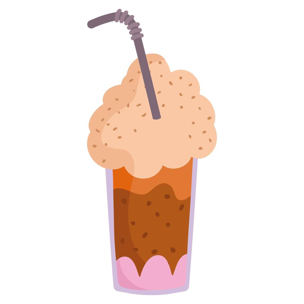 coffee frappe beverage vector