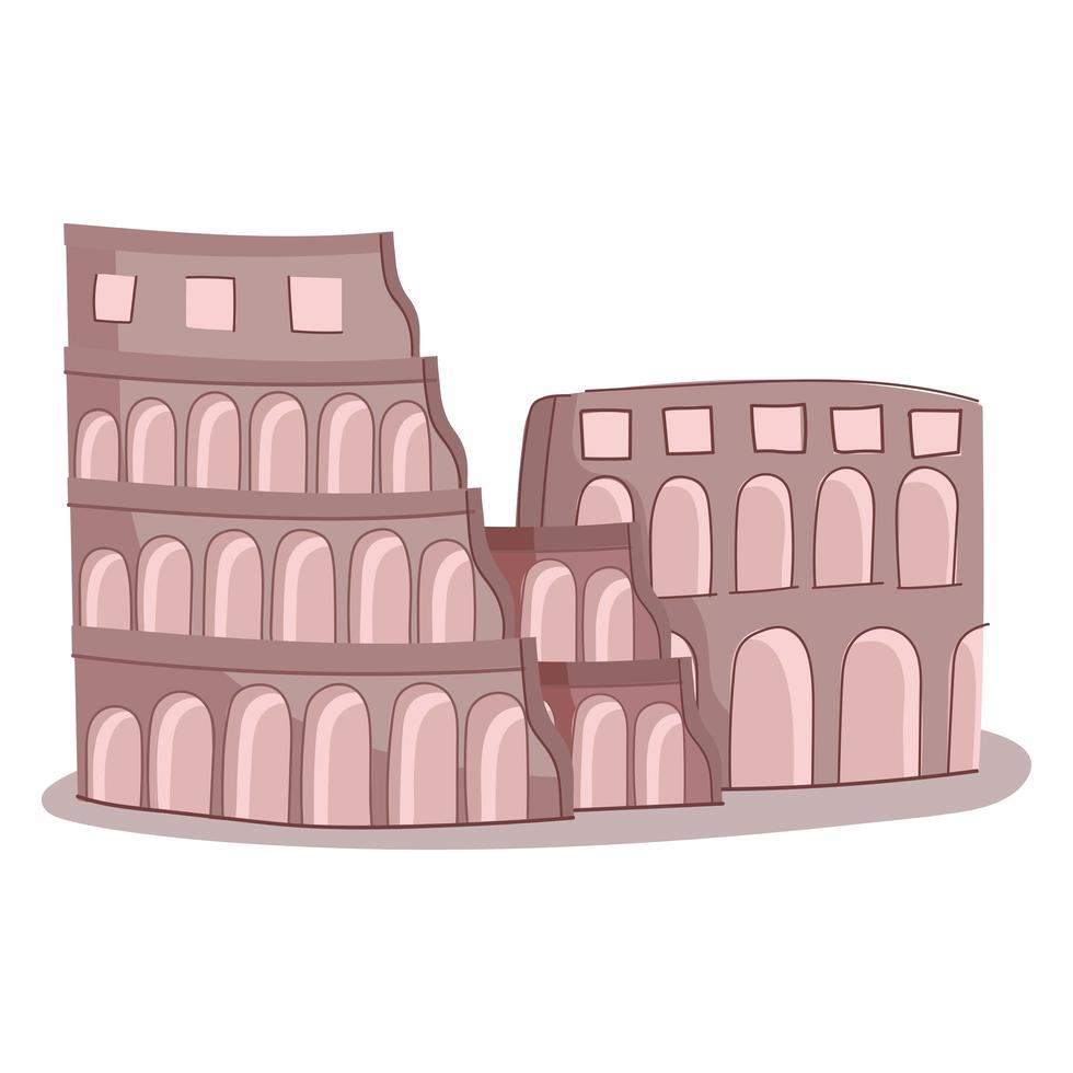 colosseum in rome italy vector