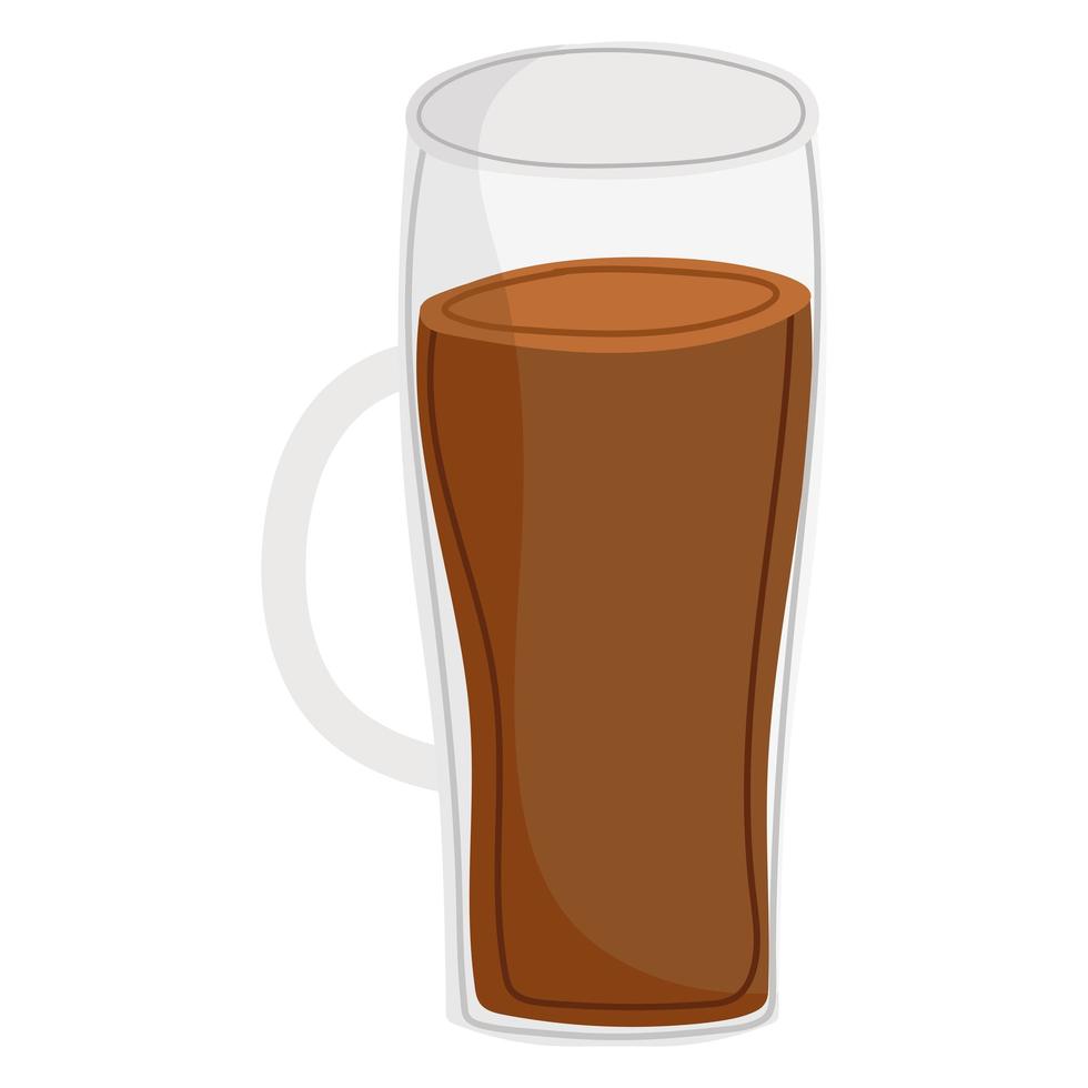 glass cup with coffee vector