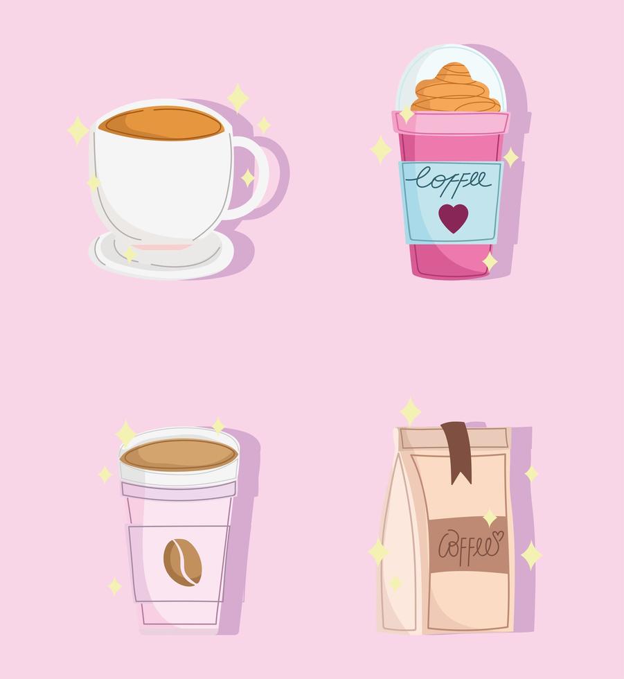 coffee cups and product vector