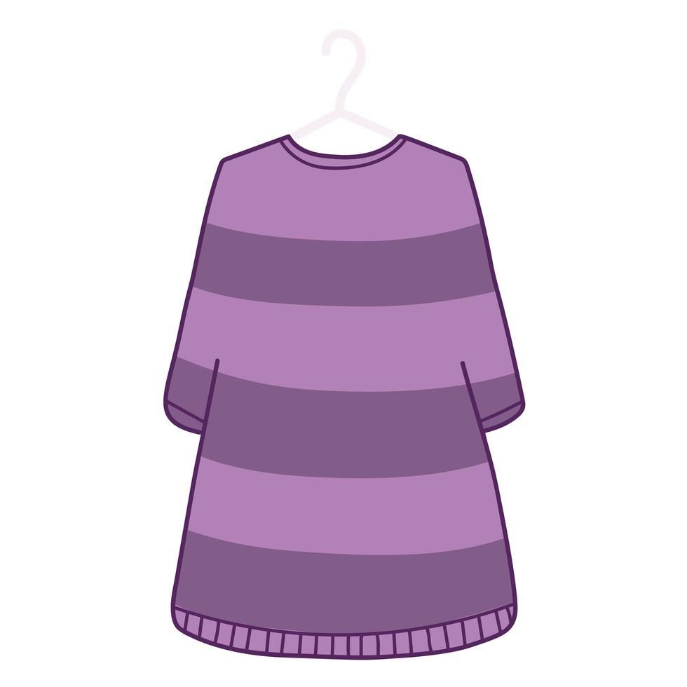 purple drees in hanger vector
