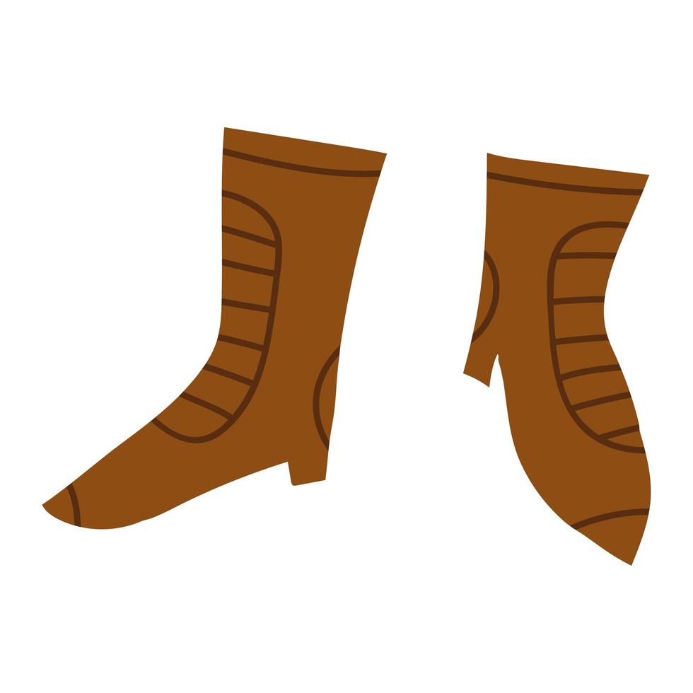 brown female boots vector