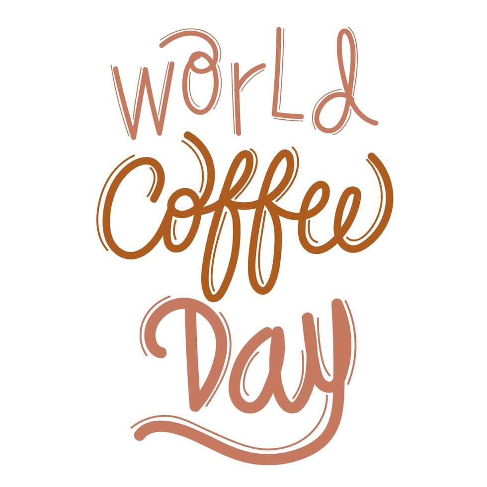 celebración del día mundial del café vector