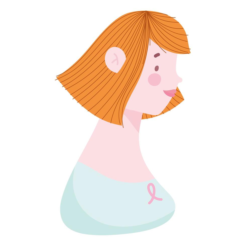 young woman cancer survivor vector
