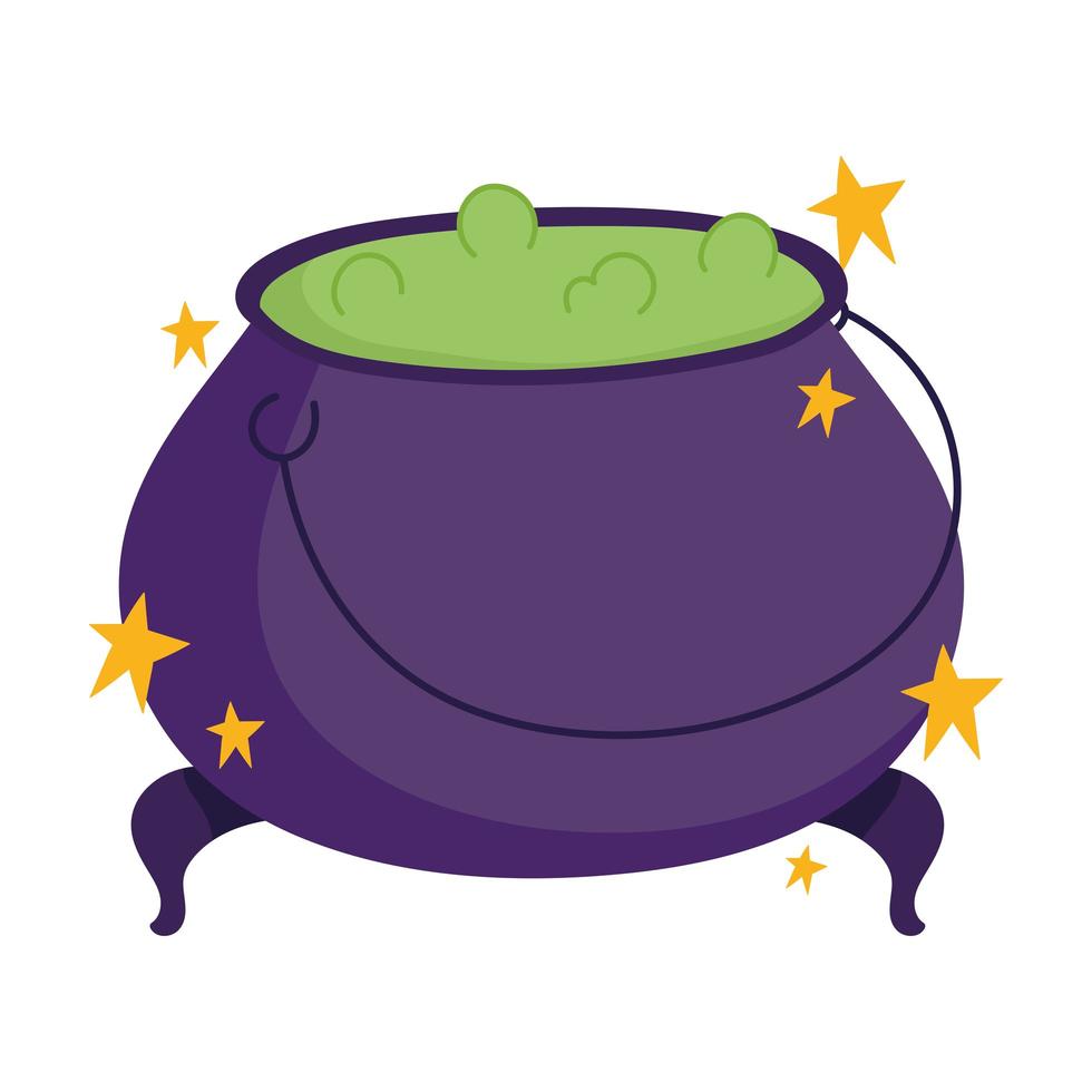 cauldron with potion vector