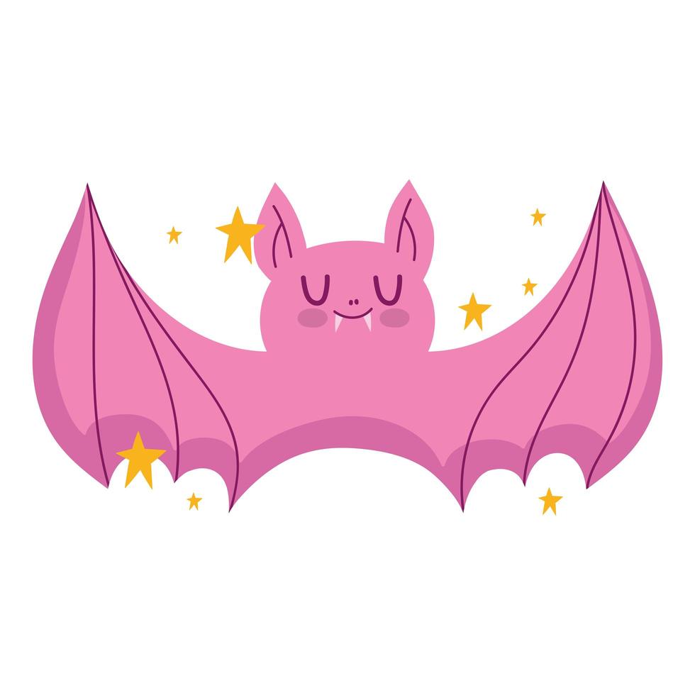 bat with open wings vector