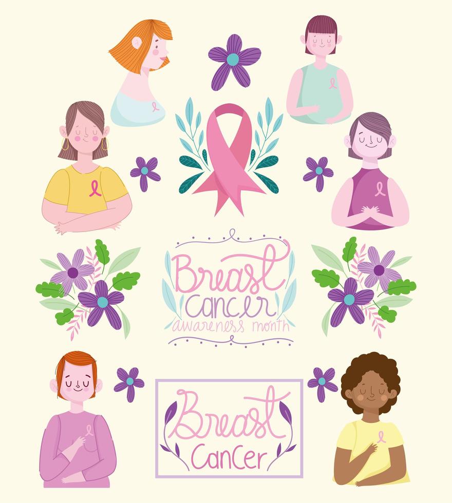 breast cancer and female vector