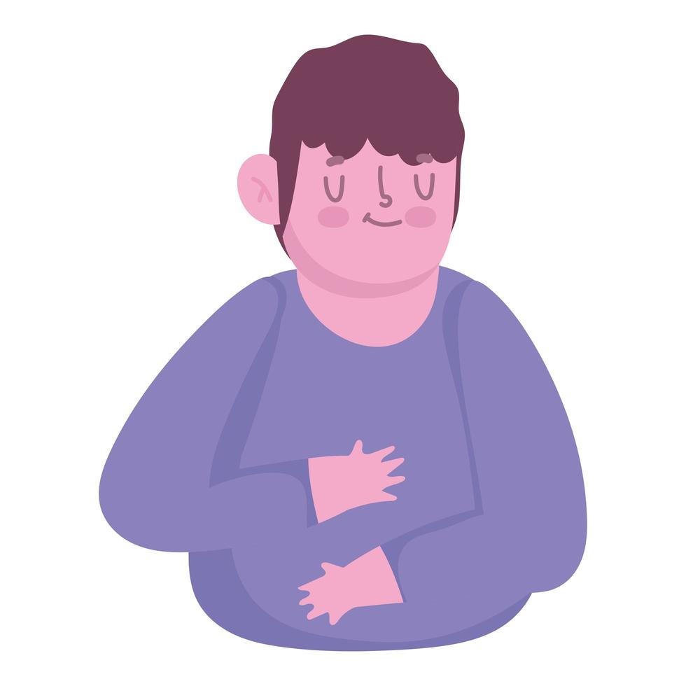 young man cartoon vector