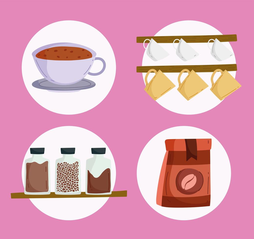 conjunto de iconos de café vector