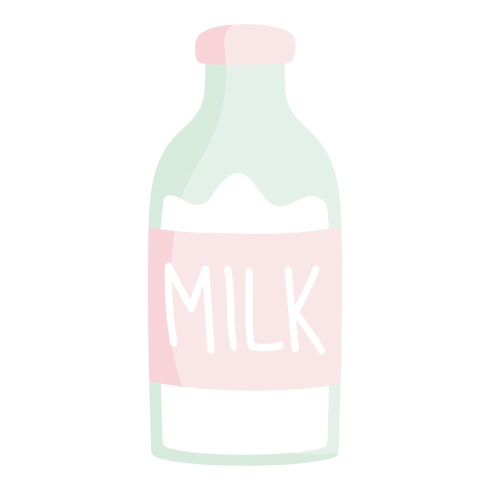 milk bottle flat icon vector