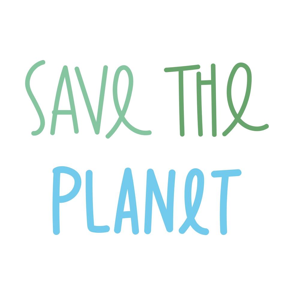 save the planet vector