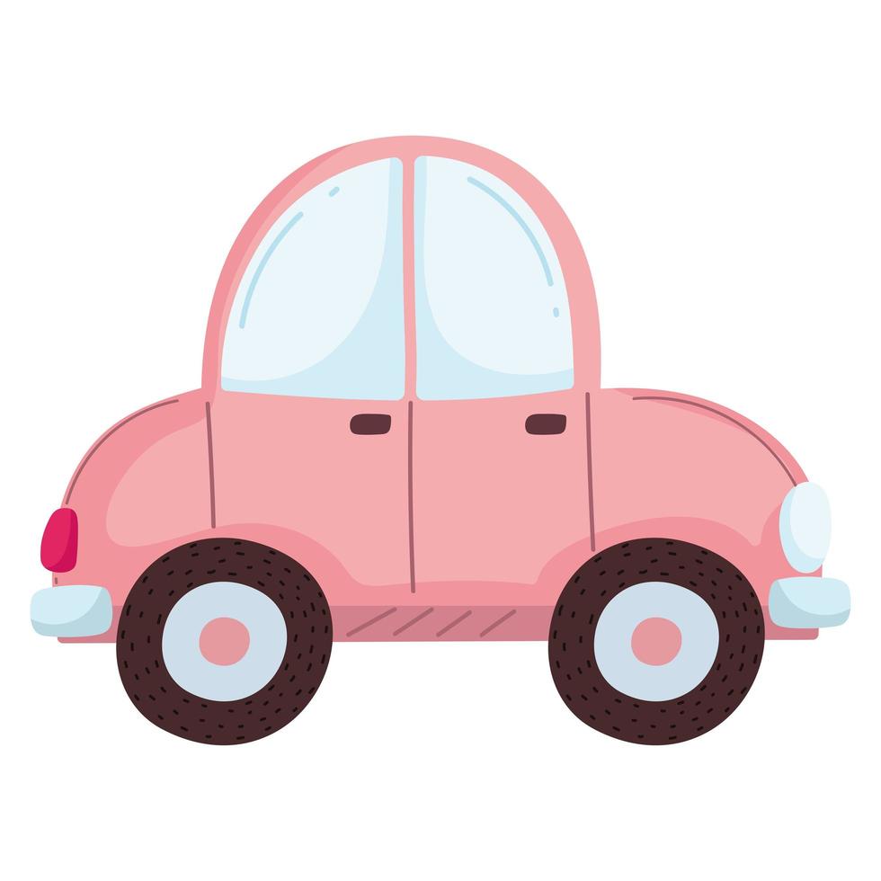 pink car vehicle vector