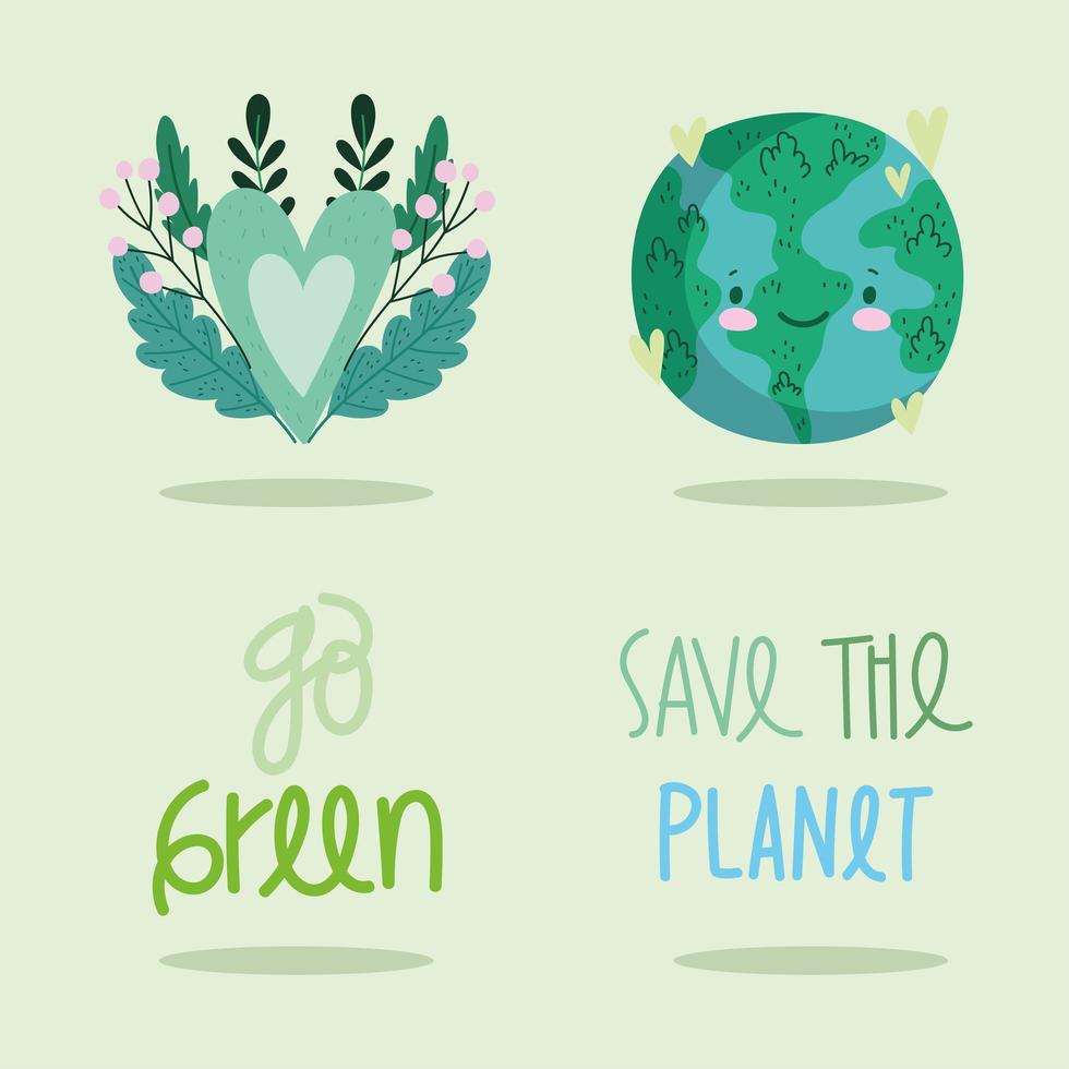 save the planet, icons vector