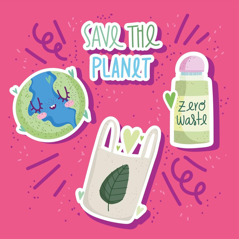 save the planet vector