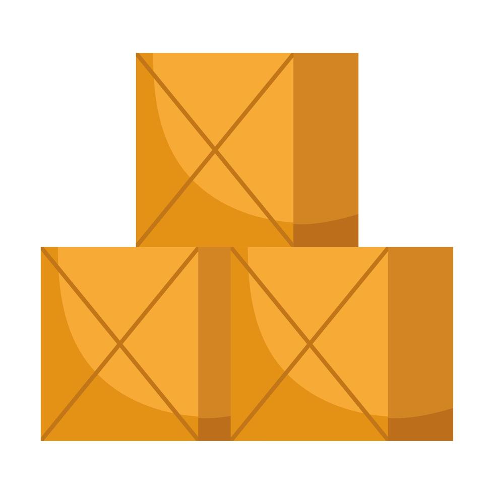 stack of cardboard boxes vector