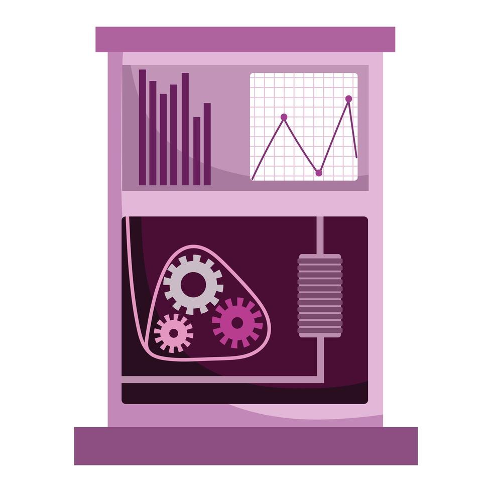 industrial machine production vector