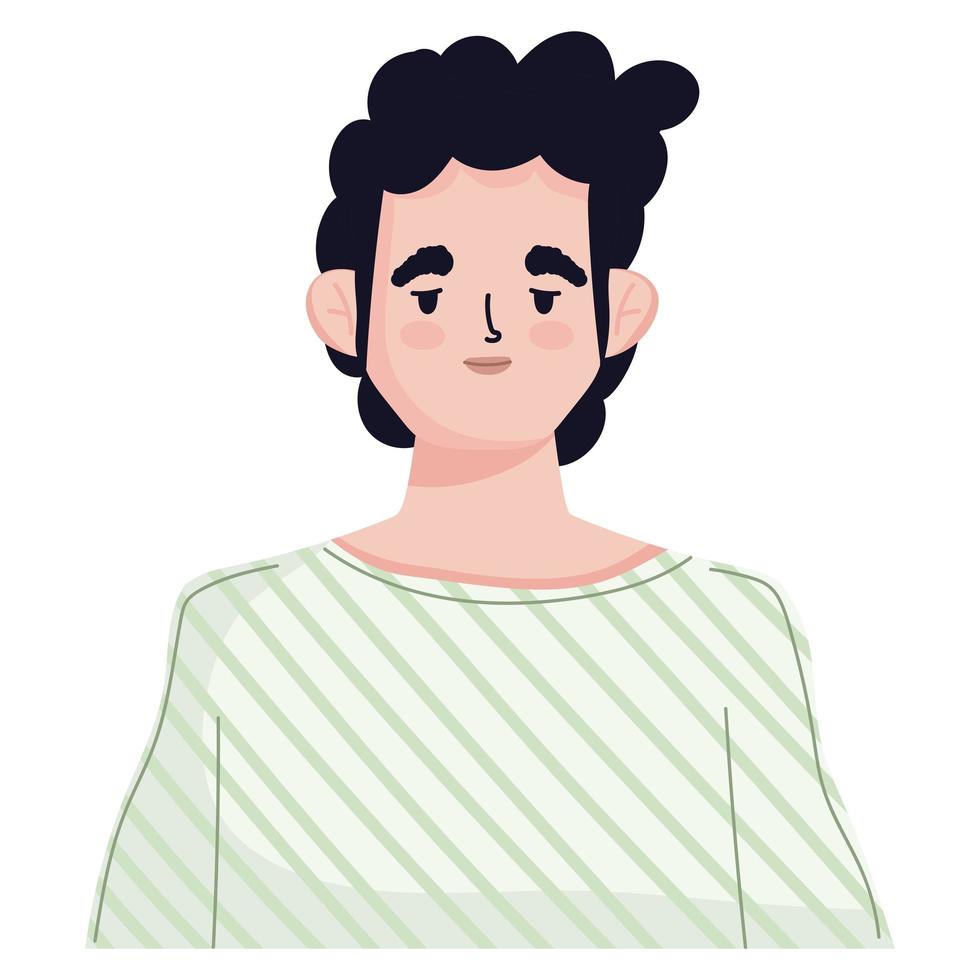 caucasian young man vector