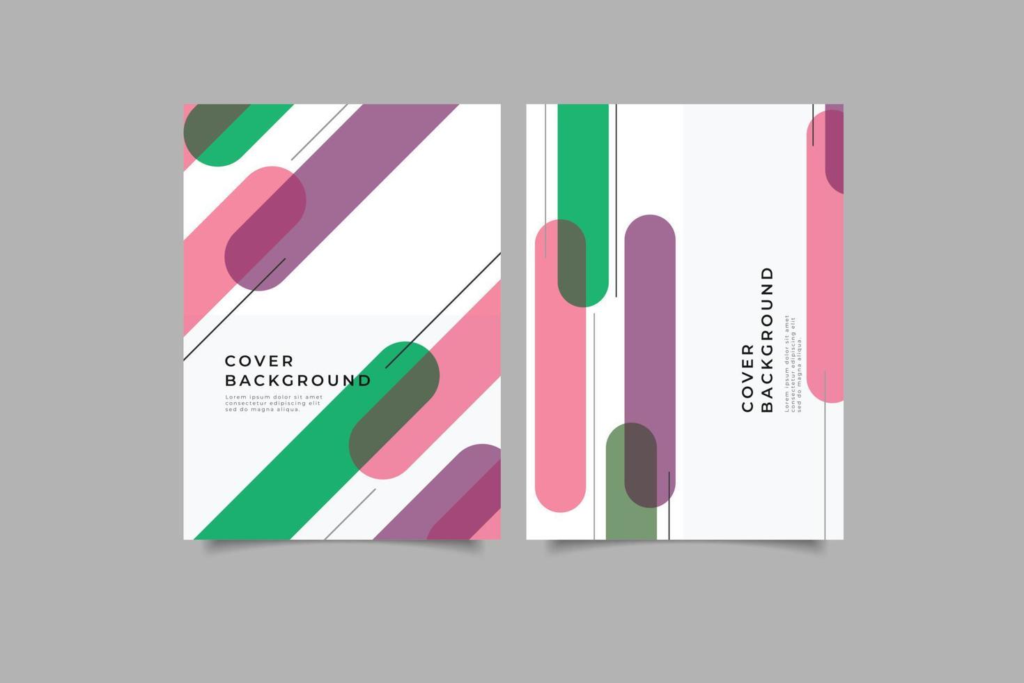 set of retro geometric cover collection vector