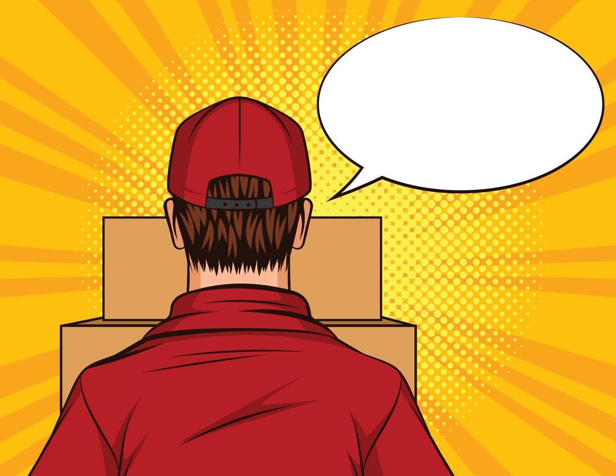 Man comic illustrations in pop art style vector