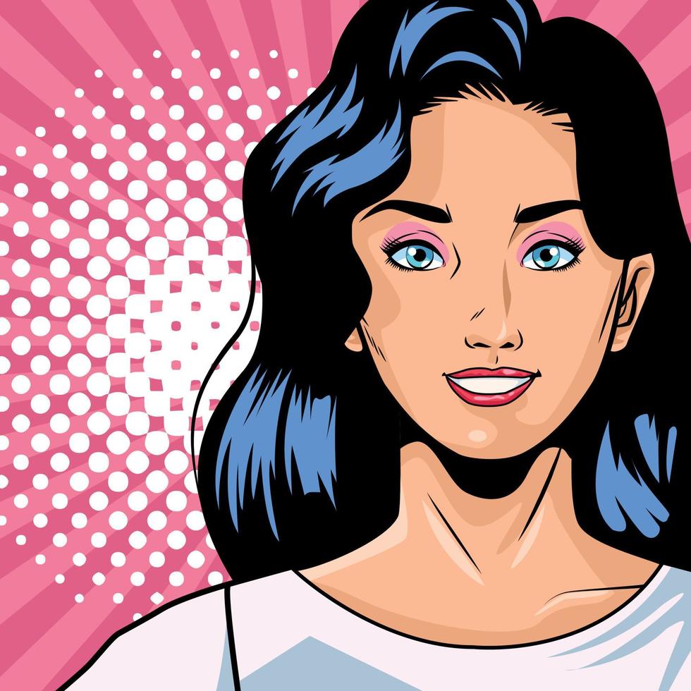 Breast cancer awareness month illustration in pop art style vector