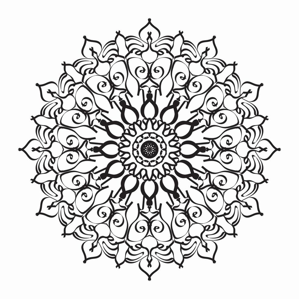 Vector round abstract circle. Mandala style.