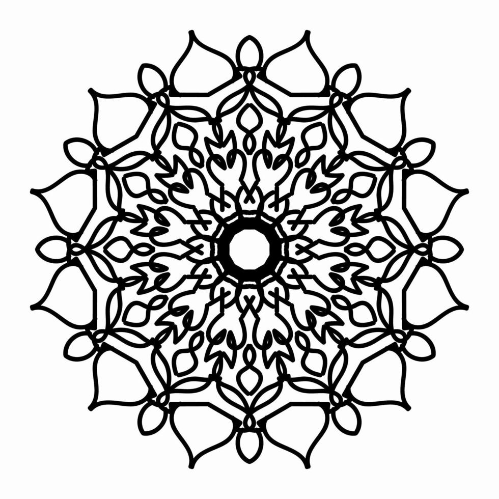Vector round abstract circle. Mandala style.