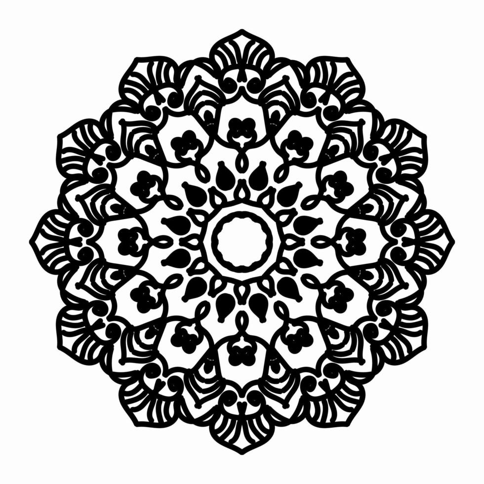 Vector round abstract circle. Mandala style.